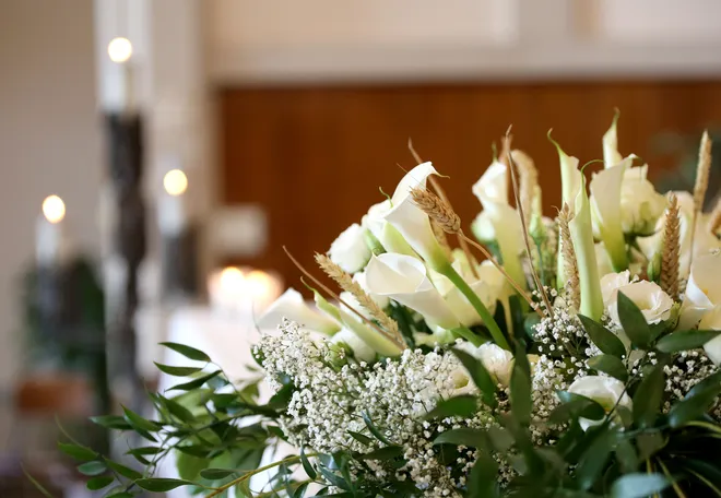 blommor för städ av dödsbo